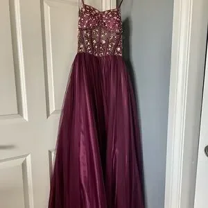 rose gold and purple dress Colors Prom Dress 3828 – Gemini Bridal main image 0